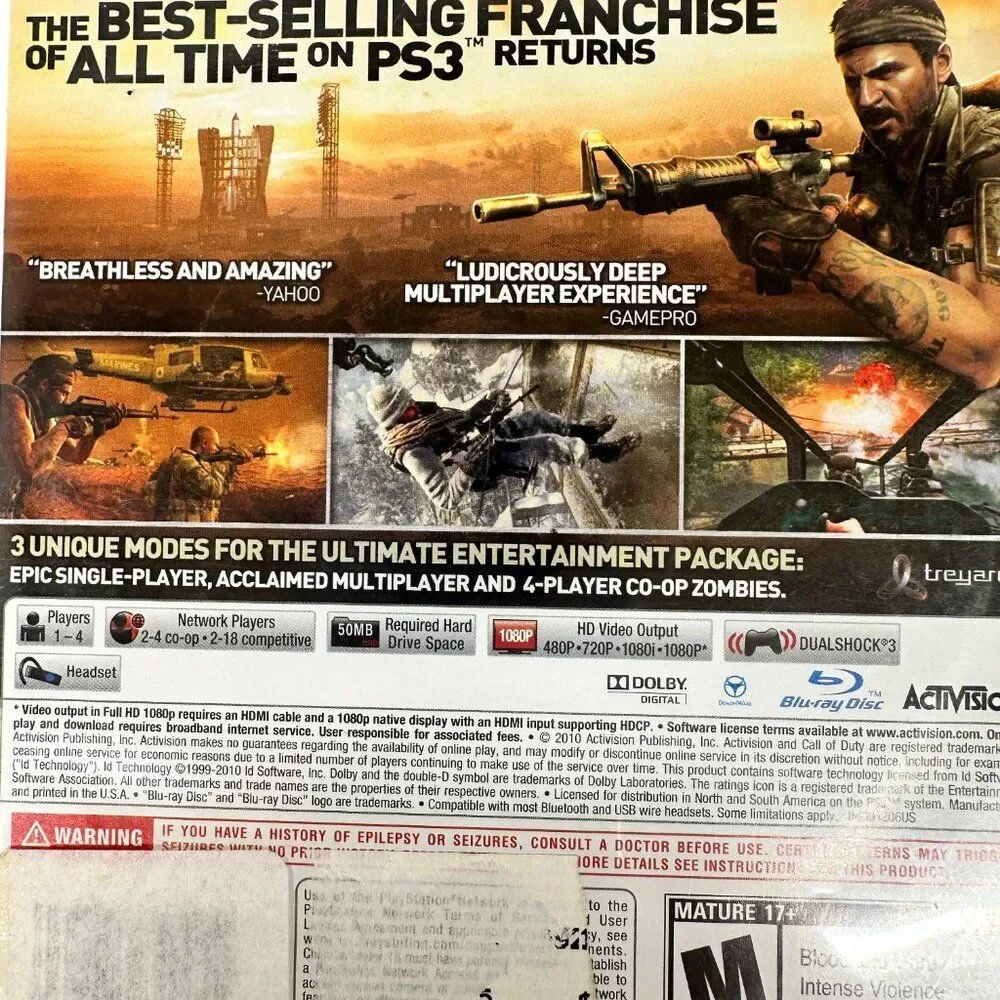 PS3 Call of Duty Black Ops and Call of Duty Ghosts Bundle